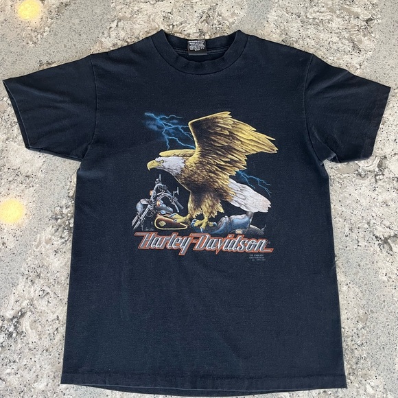 Harley-Davidson Other - Vintage 1991 Harley Davidson 3D Emblem Eagle T-Shirt